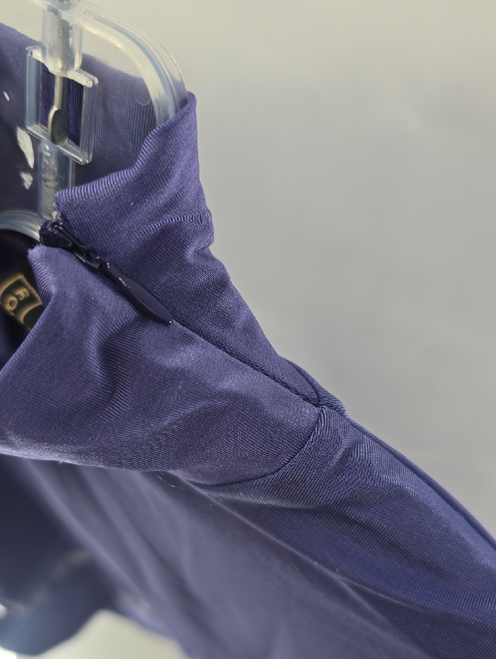 Fendi Slim Fit Purple Cap Sleeve Mock Neck Top - Picture 7 of 8